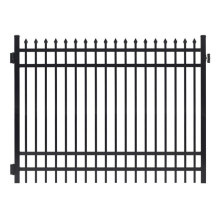 3 rails horizontal Spear Points Aluminum Fence Sharped Top Safety Panel Black White Green color